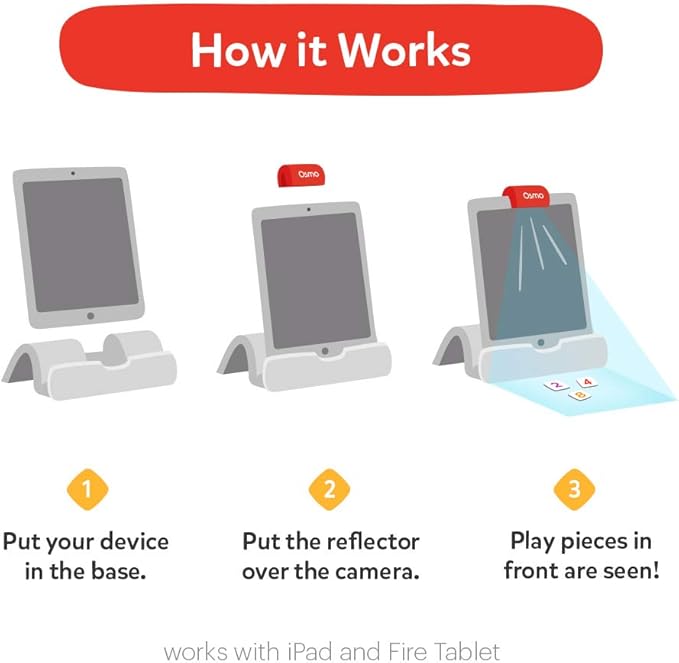 Osmo - Math Wizard and the Magical Workshop for iPad & Fire Tablet - Ages 6-8/Grades 1-2 -Addition & Subtraction-Curriculum-Inspired-STEM Toy Gifts for Kids,Boy & Girl-Ages 6 7 8 (Osmo Base Required)