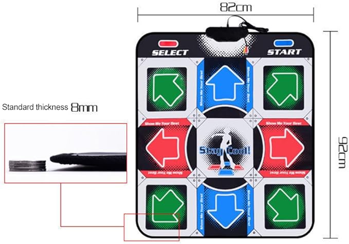 Dance Mat - Dance Mixer Rhythm Step Play Mat - Dance Game Toy Gifts for Kids Adults - Dance Pad (As Shown)