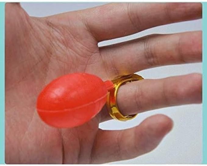 3Pcs Water Squirt Games Water Spray Ring Tricky Spoof April Fools' Day Tricky Prank Games Gag Practical Jokes Novelty and Gag Red