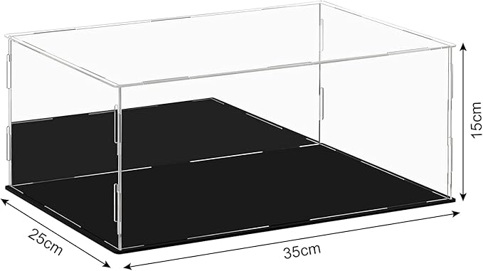 Display Case 13.7x9.8x5.9inch,35x25x15cm for Collectibles Assemble Clear Acrylic Box Alternative Glass Case for Display Action Figures Home Storage Organizing Toys
