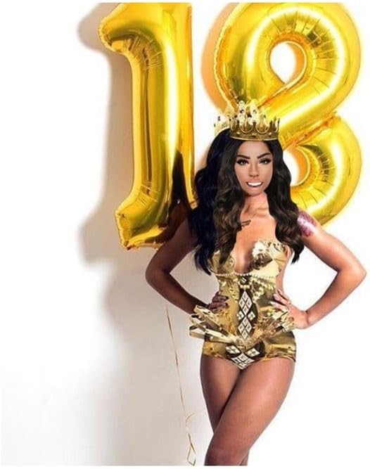 Gold Number 3 Balloon 40 Inch, 3rd Birthday Celebration Supplies for Girls Boys Women Men, 3 Balloon for Girls Boys Theme Party