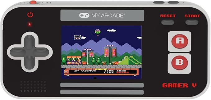 My Arcade Gamer V Classic-Red: Portable Gaming System with 220 Games, 2.5" Color Display, Pocket Size (DGUN-3911)