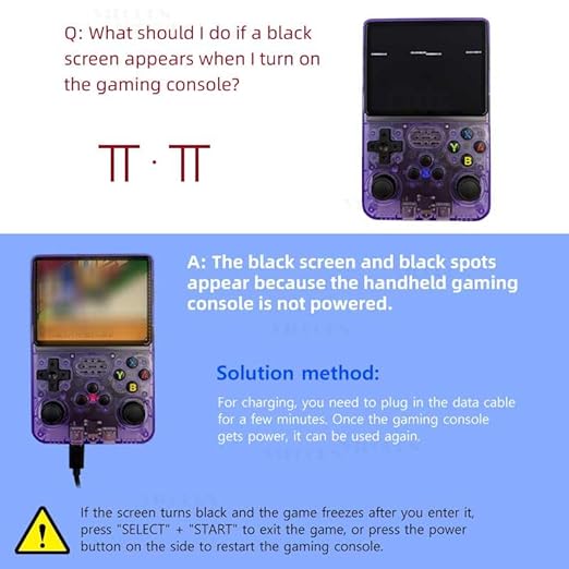 VILCORN 256G R36S Retro Handheld Game Console 50+Simulators 3.5 Inch Screen Portable Gaming Handheld Player Support Arkos Linxu System & One-Click Boost (black)