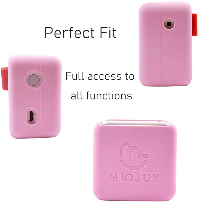 Hard Carrying Case and Silicone Cover for Yoto Mini, Protective Travel Carrier for Kids and Adventure Jacket with Card Pouch 3 in 1 Accessories Set for Yoto Mini Player, Pink