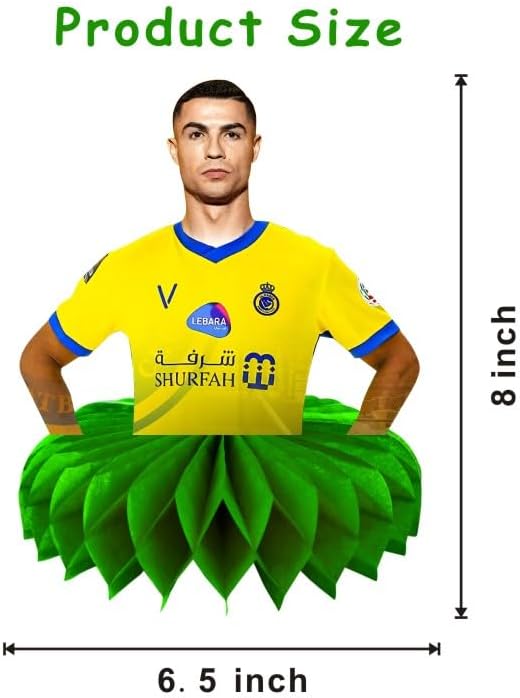 8Pcs Soccer Honeycomb Table Centerpiece Soccer Birthday Party Supplies Table Decorations for Kids Party Decorations