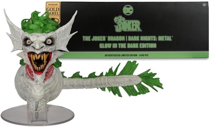 McFarlane Toys - DC Multiverse The Joker Dragon (Dark Nights: Metal) Glow in The Dark Edition Gold Label Vehicle