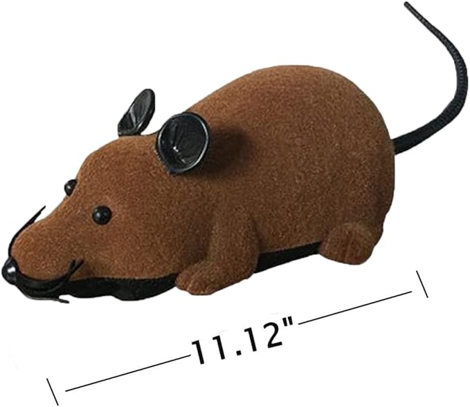 Greatstar Remote Control Rat Toy, Wireless Electronic Mouse, One Best Gift for Your Cats Dogs Pet Or Kids & Children Curious Love (Brown)