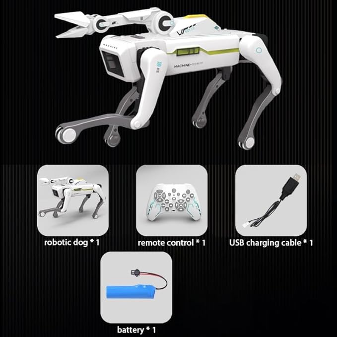8008 Robot Dog,Smart Dog,Robotic Puppy,AI Dog,Remote Control Pick-Up,Voice Blessings,Programmable Actions,Fun Interactive Toy,Best Gift for Kids & Adults
