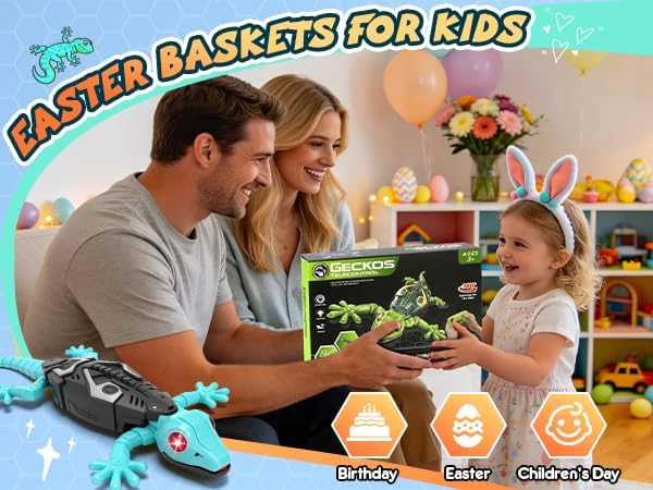 KETIEE RC Wall Crawler Gecko: Wall Climbing Lizard with Remote Control, Rechargeable Floor Ceiling Crawling Gecko, Lifelike Prank Toy Gifts for Boys Girls 3 4 5 6 7 8 9 10+ Year Old- Upgrade Low Noise