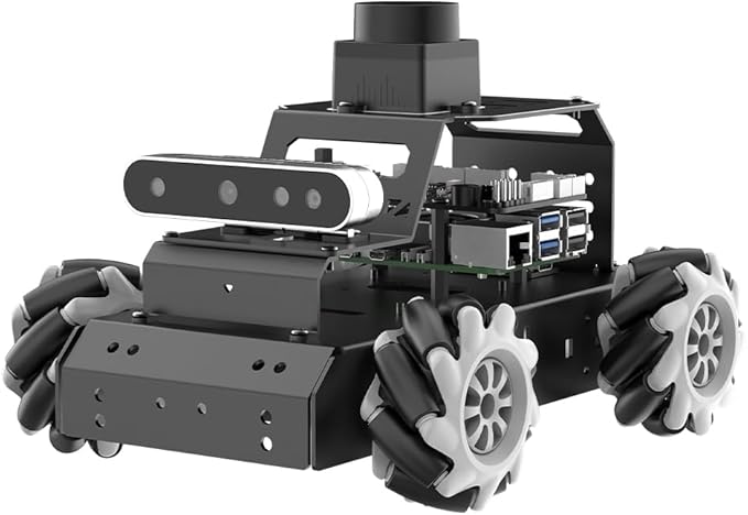 HIWONDER Robot Car with ChatGPT Large AI Models, 3D Depth Camera Mecanum-Wheel Chassis ROS2-HUMBLE Lidar SLAM Mapping Navigation Autonomous Driving, MentorPi M1 Standard Kit with Raspberry Pi5 4GB