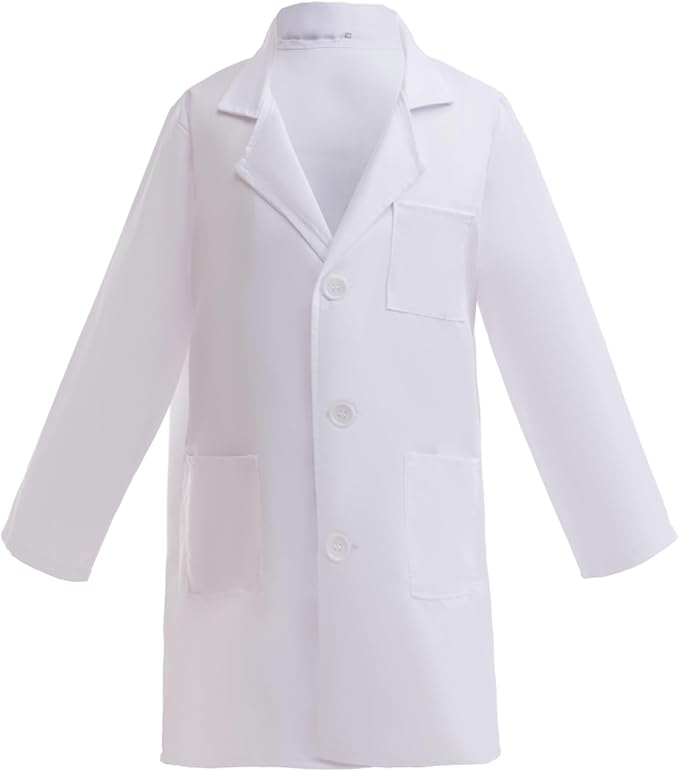 BanKids Doctor Costume for Kids Career Day Pretend Playset Doctor Role Play Stethoscope Lab Coat Kids Halloween Costume