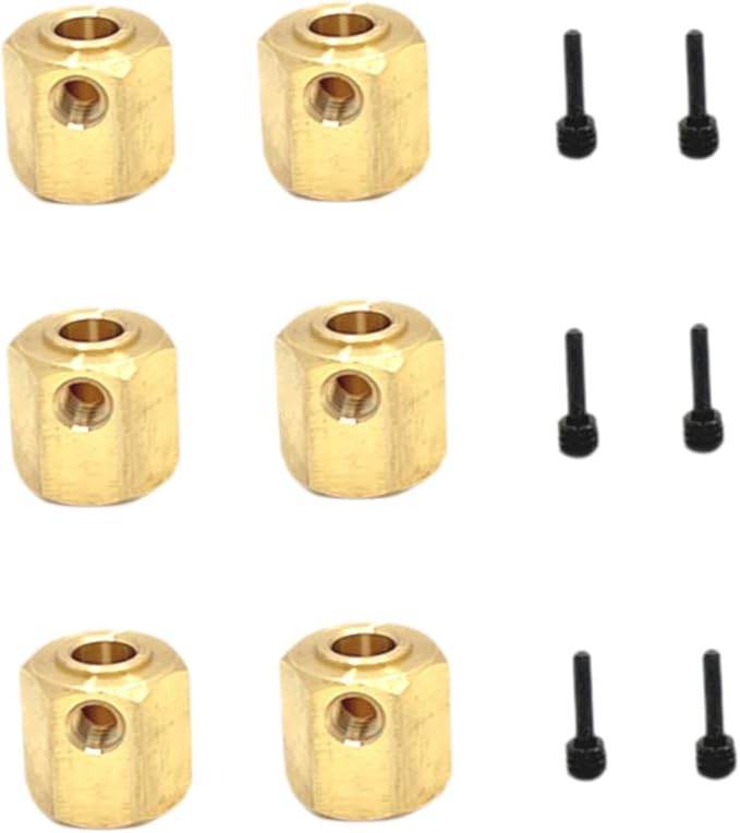 RC Car Wheel Hexes Remote Control Car Widened Combiner Remote Controlled Vehicles Accessories, Replacement Drive Adapter, 6x6 No Output Shaft