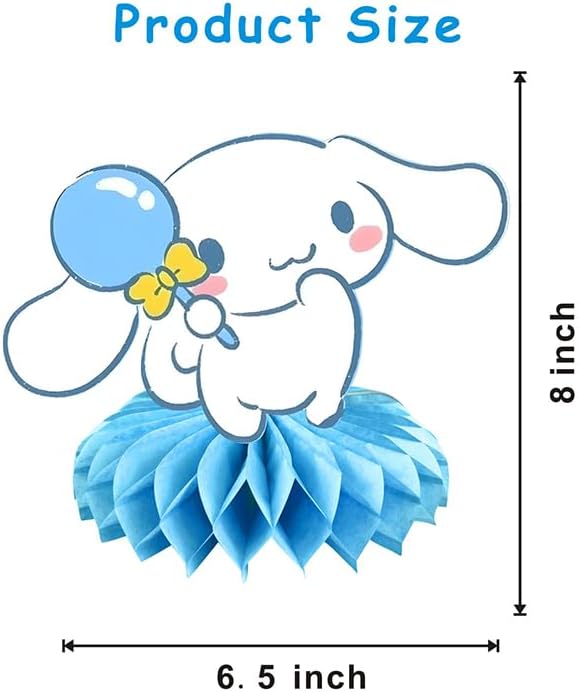 8Pcs Cartoon Dog Honeycomb Table Centerpiece, Kawaii Birthday Party Supplies Table Decorations for Kids Party Decorations