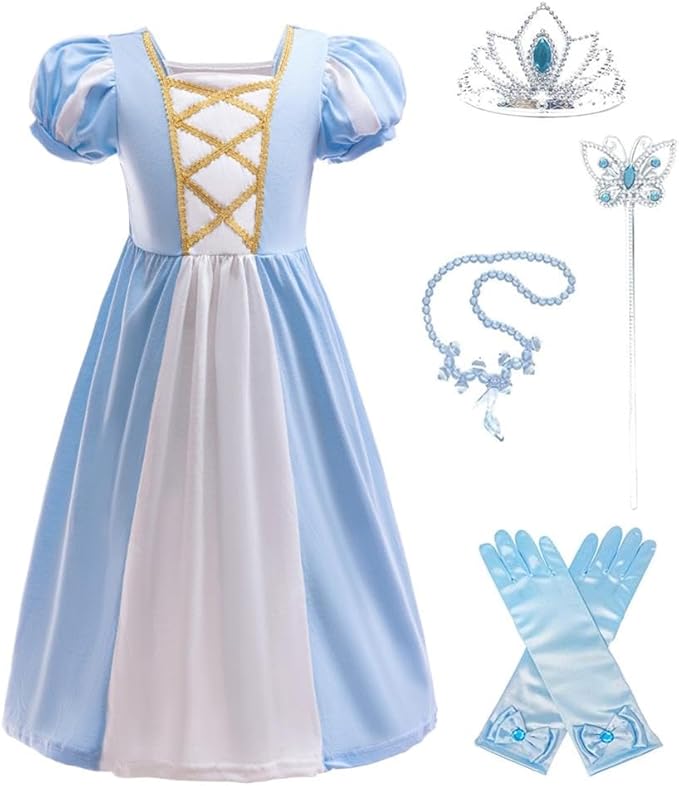 Dressy Daisy Toddler Little Girls Princess Dress Medieval Renaissance Outfit Accessories Everyday Casual Playwear Size 2-12