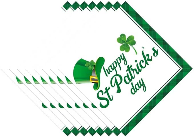 41pcs St Patricks Party Tableware, St. Patricks Day Party Supplies Set Including St Patricks Party 20pcsPlates Tablecloth 20pcsNapkins St. Patrick's Party Decorations