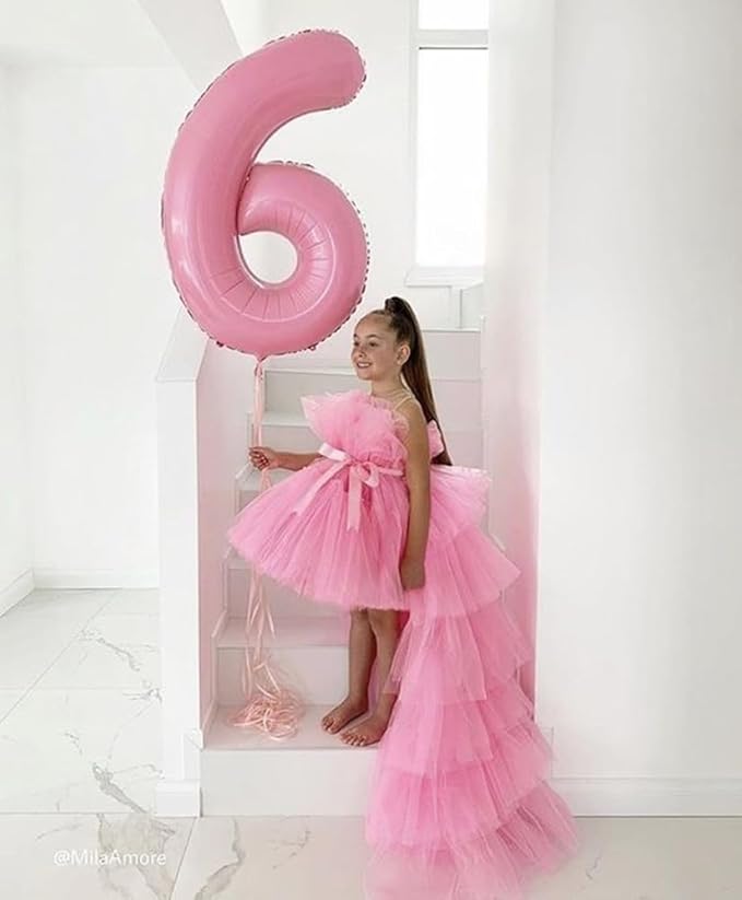 40 Inch Number 8 Balloon, Pastel Pink 8 18 28 80 Birthday Balloons for Men Boys, 8th Birthday Decorations Party Supplies, Wedding, Graduations