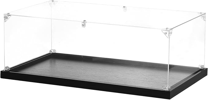 MECCANIXITY Acrylic Display Case, 9.8"x17.7"x6" Clear Display Box Assemble Dustproof Storage Organizer Showcase for Collectibles Action Figures