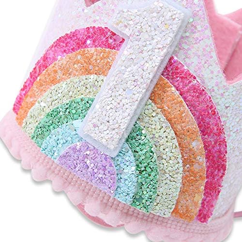 WAWUO Birthday Rainbow Girl Crown, Birthday Hat For Event Party Supplies, Photo Props