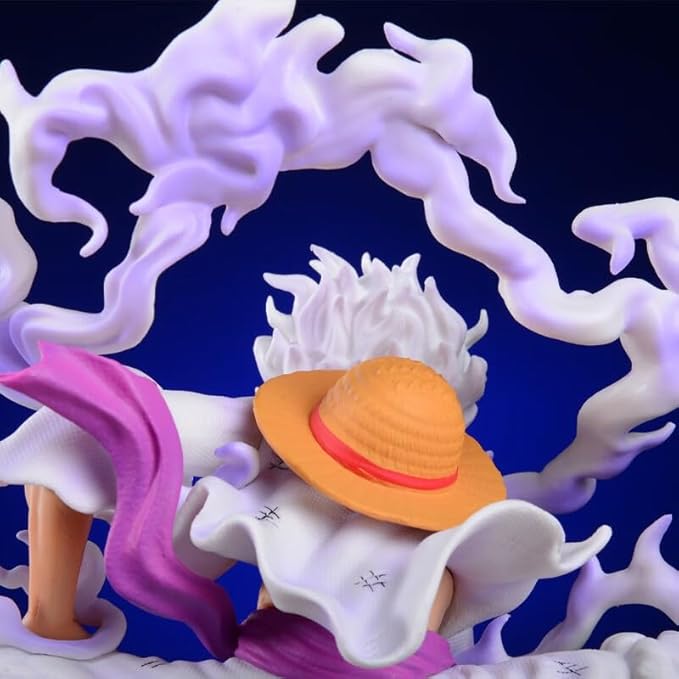Luffy Action Figure, Gear 5 Luffy Anime Model Figure Statue PVC Character Model Toys Collection Gift Creative Cartoon Toy for Boys and Girls