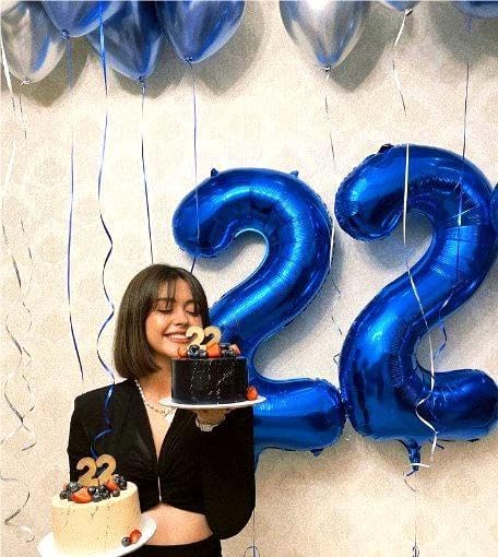 Giant Navy Blue 2 Balloon Number 40 Inch, Two Number Balloons Birthday Supplies, 2nd 12 22 32 62 Year Old Birthday Party Celebration, 2025 Second 2 Bluey Balloons Graduations Anniversary Decorations