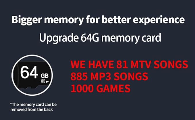 HDMI Dance Mat with 64GB Storage,1000Games,885Songs & 81MTV Videos,Flannel Double Dance Pad for Kids and Adults,Supports Dance,Yoga,Aerobics,Running,Sports & Puzzle Games, for Boys & Girls