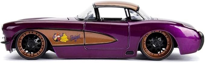 Jada DC Comics Bombshells Batgirl & 1957 Chevy Corvette Die-cast Car, 1:24 Scale Vehicle & 2.75-Inch Collectible Figurine 100% Metal