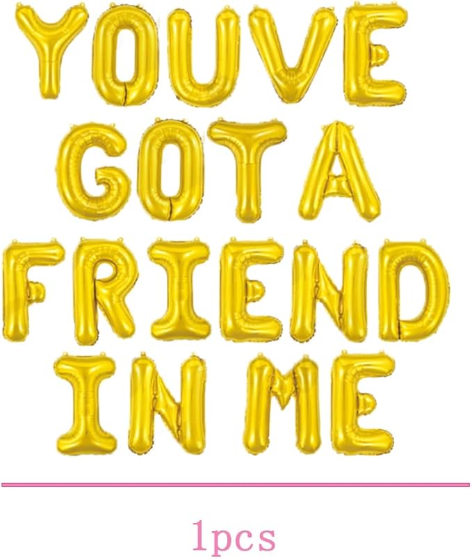 BEOXAGAR You've Got A Friend In Me Balloon Banner You've Got a Friend In Me Matching Toy Inspired Story Birthday Party Supplies