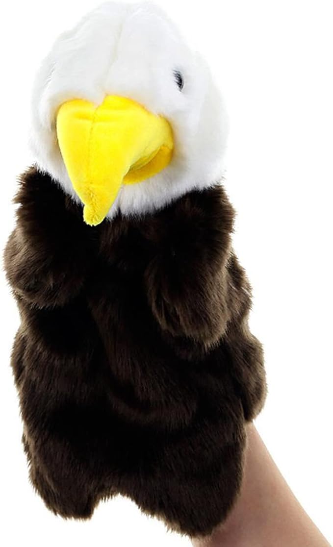 Plush Eagle Hand Puppets Stuffed Animals Toys for Imaginative Pretend Play Storytelling Gifts for Kids Boys Girls