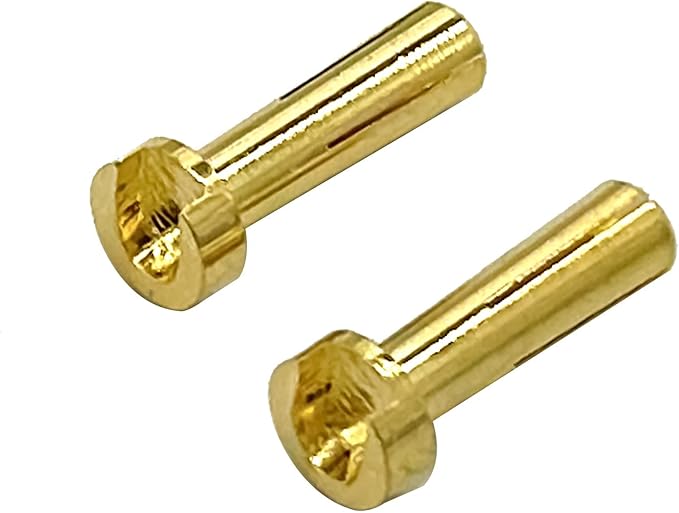 10pcs 4mm Bullet Banana Plug Connector Male for RC Model Vehicle Car Motor ESC LIPO Battery DIY Parts Gold Plated