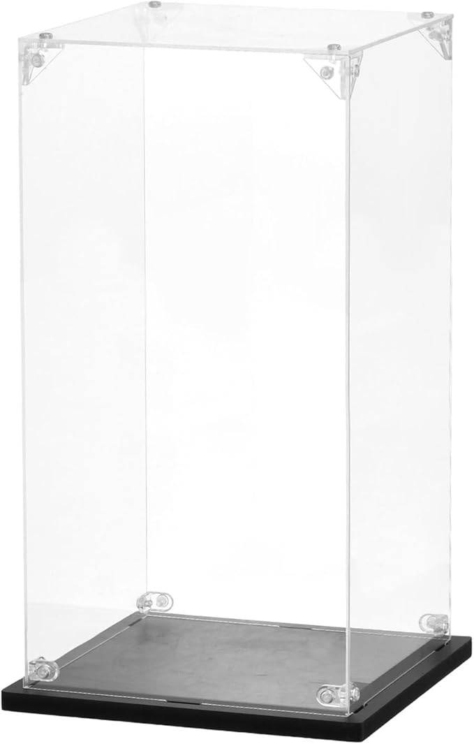 MECCANIXITY Acrylic Display Case, 6"x6"x11.8" Clear Display Box Assemble Dustproof Storage Organizer Showcase for Collectibles Action Figures