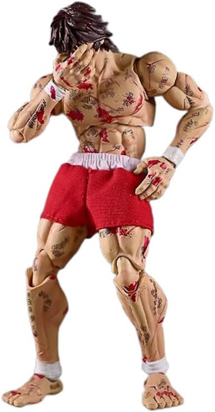 Hanma Yujiro Figure Anime Hanma Action Figure Ultra-Movable Model Statue Interchangeable Accessories Anime Figurine Collectibles