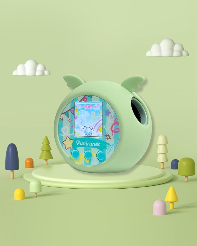 Silicone Case Compatible with Punirunes Interactive Digital Toy - Protective Sleeve with Lanyard (Case Only) - Pale Green