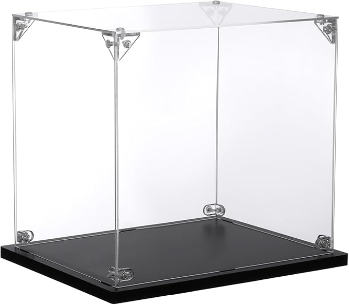 MECCANIXITY Acrylic Display Case, 8x6x6 Inches Clear Display Box Assemble Dustproof Display Box Storage Organizer for Collectibles Action Figures