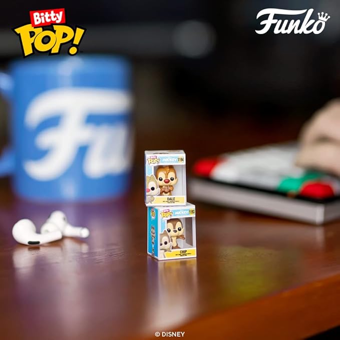 Funko Bitty POP! Disney - Minnie, 4-Pack - Minnie Mouse (red Dress), Daisy Duck, Donald Duck and A Surprise Mystery Mini Figure - 0.9 Inch (2.2 Cm) Collectable - Stackable Display Shelf Included