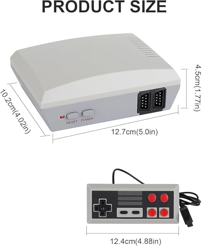 Retro Game Console with 300+ Classic Games - Includes 2 Controllers & AV Cable