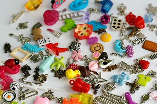 TomToy Double-Sided I Spy Trinkets for I Spy Bag, I Spy Bottle, Mixed Miniatures, Small Buttons, Beads, Charms and Objects, 1-3cm, Set of 20 trinkets
