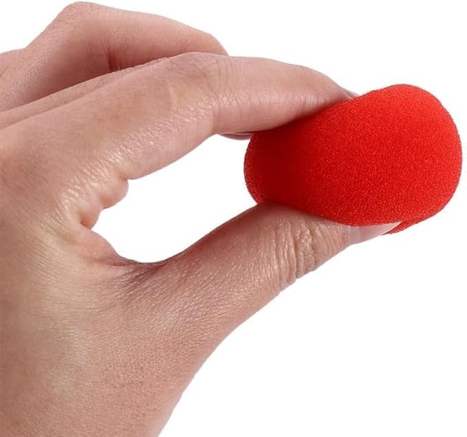 10 Pcs Red Sponge Balls Finger Sponge Ball Magic Ball Close-Up Magic Props Classical Comedy Trick Props Kits and Accessories Novelty and Gag (3.5cm)