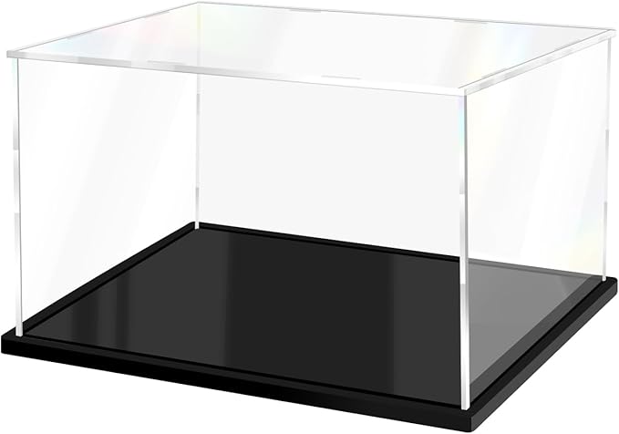 Acrylic Display Case for Collectibles Assemble Clear Display Case for Figures Alternative Glass Boxes for Lego Doll Statues Home Storage(12x8x8 inch; 30x20x20 cm)