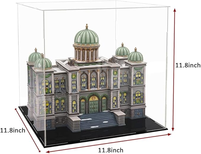 Self-Assembly Acrylic Display Case,Deluxe Dustproof Showcase,Cube Countertop Box for Pop Figures Collectibles Toys,Need Remove The Protective Film (12x12x12 inch; 30x30x30cm)