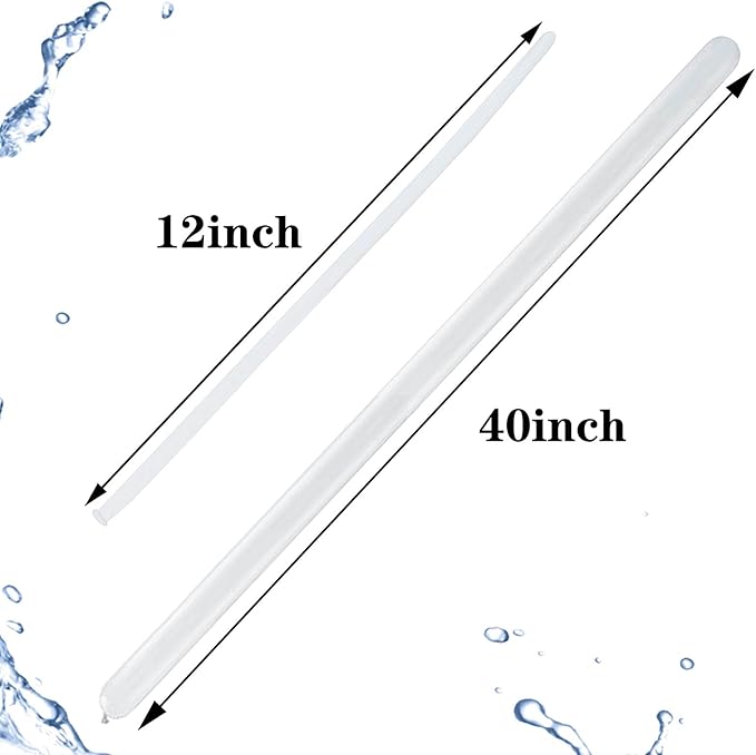 100Pcs 260 Balloons White Long Balloons for Balloon Garland Thickening Skinny Latex Twisting Balloon for Animals Modeling Christmas Birthday Wedding Party Decorations