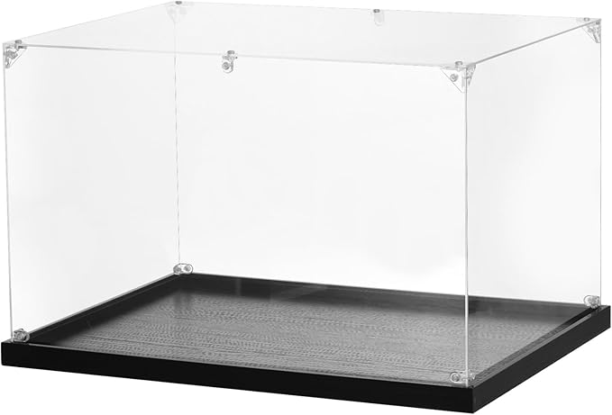 MECCANIXITY Acrylic Display Case, 11.8"x15.8"x9.8" Clear Display Box Assemble Dustproof Storage Organizer Showcase for Collectibles Action Figures