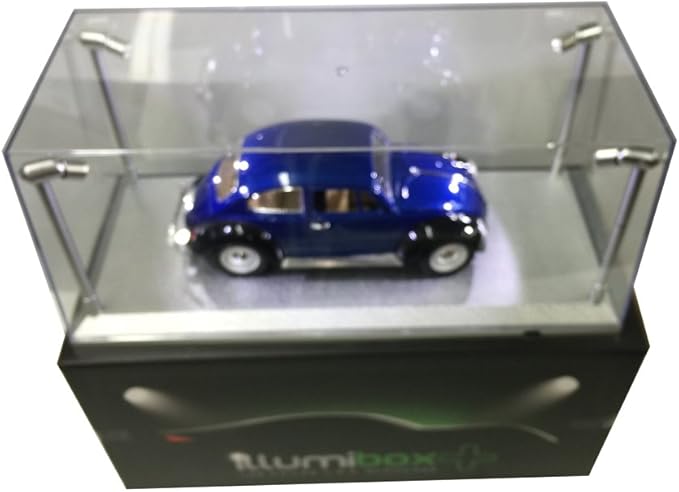 Silver Collectible Display Show Case Illumicase+ with LED Lights for 1/64 1/43 1/32 1/24 1/18 Scale Models