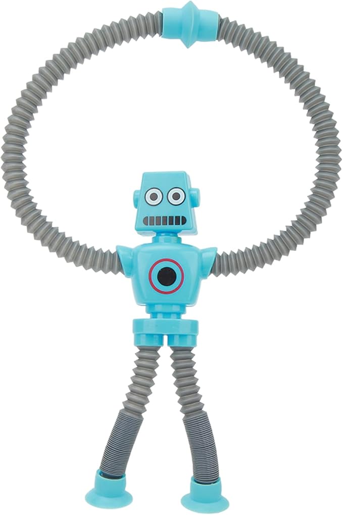 Suction Cup Telescoping Robot Toy, Extendable Arm for Pick and Play, Develops Hand-Eye Coordination, for Kids (Multiple Colors)