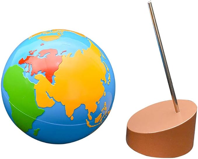 Montessori Globe - World Parts Science and Cultural Geography Materials Continental Globe and Sandpaper Globe Early Education Teaching aids Toys