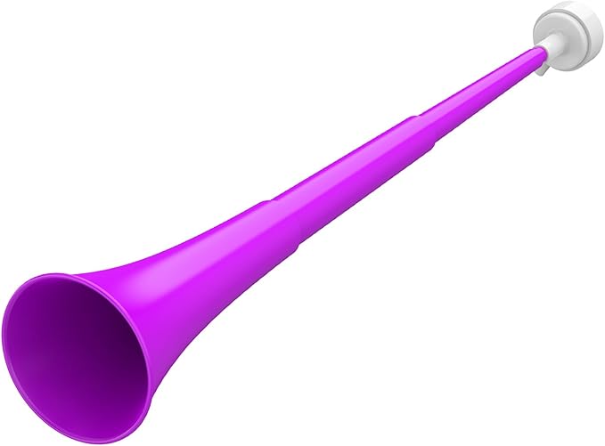 Collapsible Stadium Horn 24 Inch Vuvuzela Plastic Trumpet Blow Horns Noisemakers Loud Sound Soccer Cheer Horn for Sporting Events Graduation Games School Party Supplies Favors Accessories