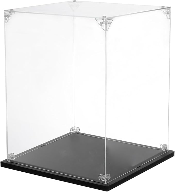 MECCANIXITY Acrylic Display Case, 8''x8''x8'' Clear Display Box Assemble Dustproof Display Box Storage Organizer for Collectibles Action Figures