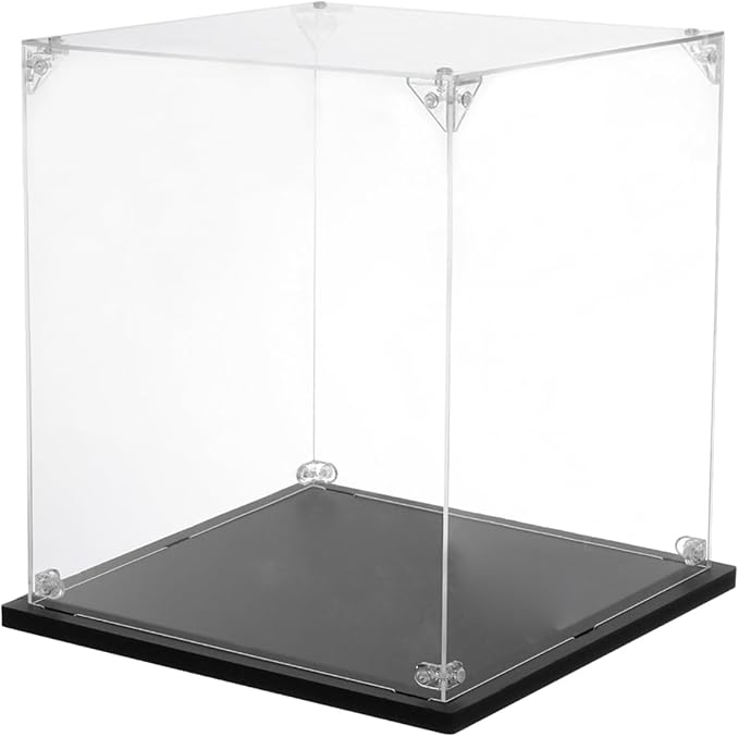 MECCANIXITY Acrylic Display Case, 8''x8''x6'' Clear Display Box Assemble Dustproof Display Box Storage Organizer for Collectibles Action Figures