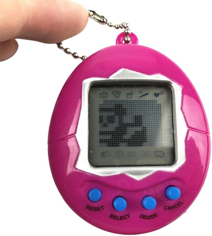 Virtual Digital Pet Toy Handheld Game Machine Game Keychain Decompression Toy (Purple)