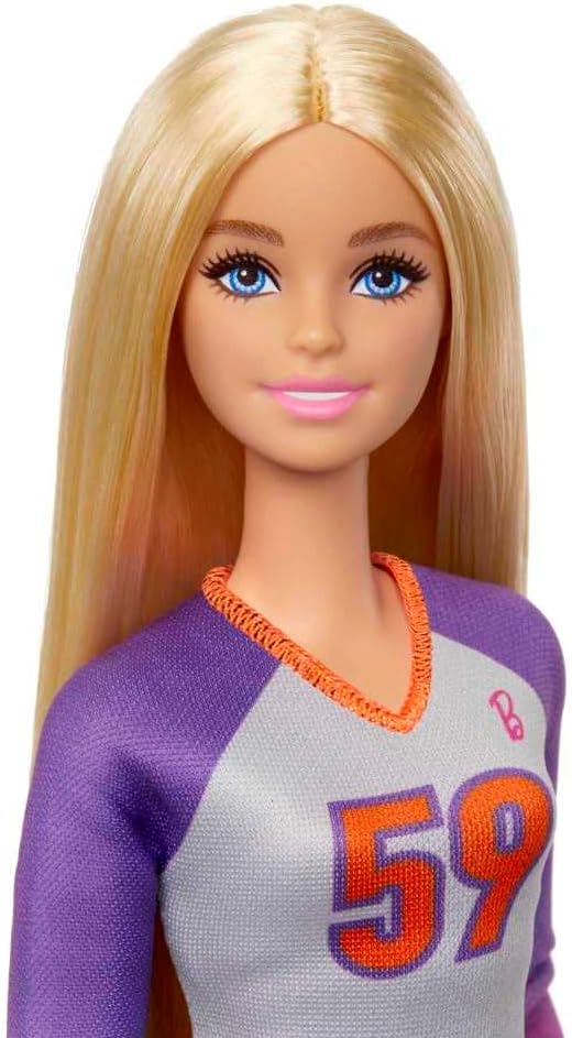 Barbie Doll & Accessories, Made to Move Career Volleyball Player Doll with Uniform and Ball