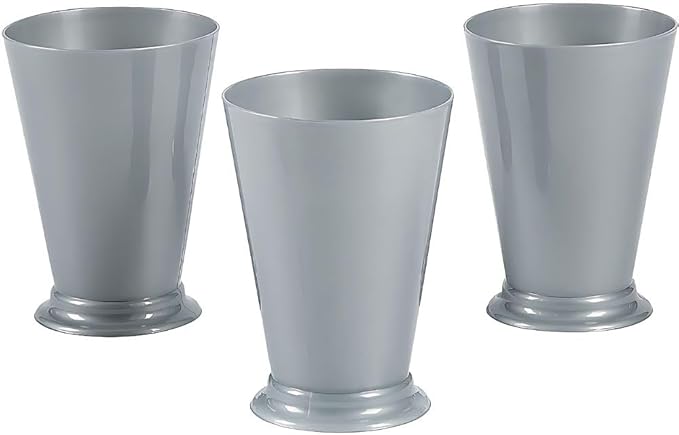 Fun Express Mint Julep Cups Silver Disposable Plastic - Set of 12 Premium 10oz Cups for Kentucky Derby Party Supplies | Perfect for Derby Parties, Cocktail Events & Southern Themed Celebrations